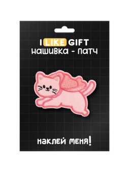 Термонашивка для одежды iLikeGift «Pink cat» 4*6 см.