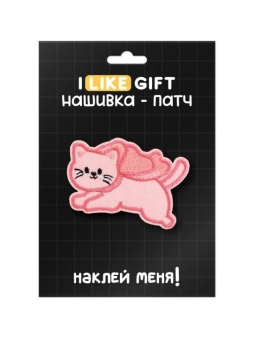 Термонашивка для одежды iLikeGift "Розовый кот" 4*6 см
