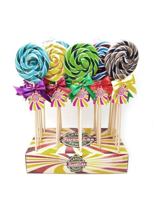 Леденцы S.L. "Завиток Большой №5" (Фейхоа,Пломбир,Йогурт,Банан,Маракуя), шоубокс - 30 шт. 