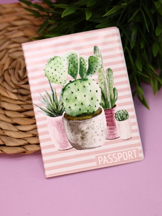 ОБЛОЖКА ДЛЯ ПАСПОРТА Cactus, плотность 600 мкм 