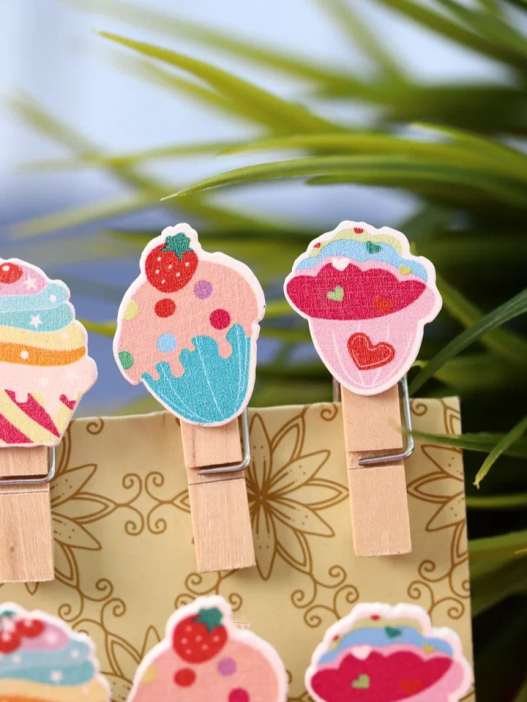 Прищепки ПО ПЛАНУ. &quot;Sweet Cakes&quot;, mix color 