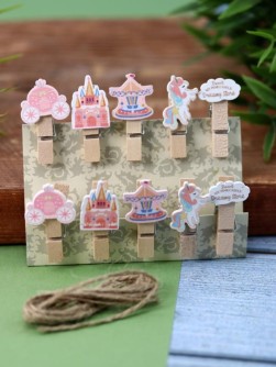 Прищепки "Unicorn fairy tale",  микс color
