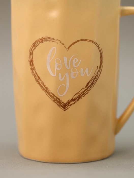 Кружка «Love u», yellow 