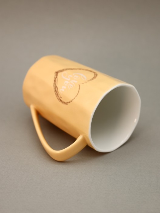 Кружка «Love u», yellow 