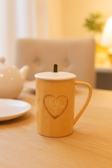 Кружка «Love u», yellow