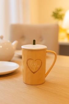 Кружка «Love u», yellow