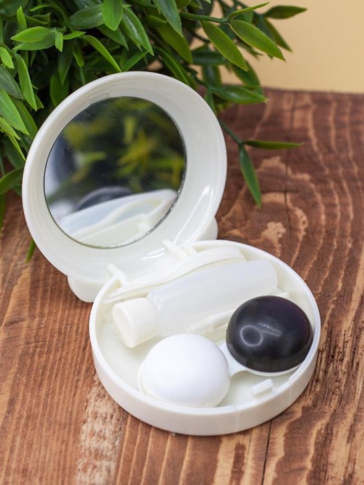 Контейнер для линз "Bear", white mix 