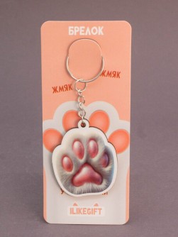 Брелок ECO из дерева iLikeGift "Лапка белая"