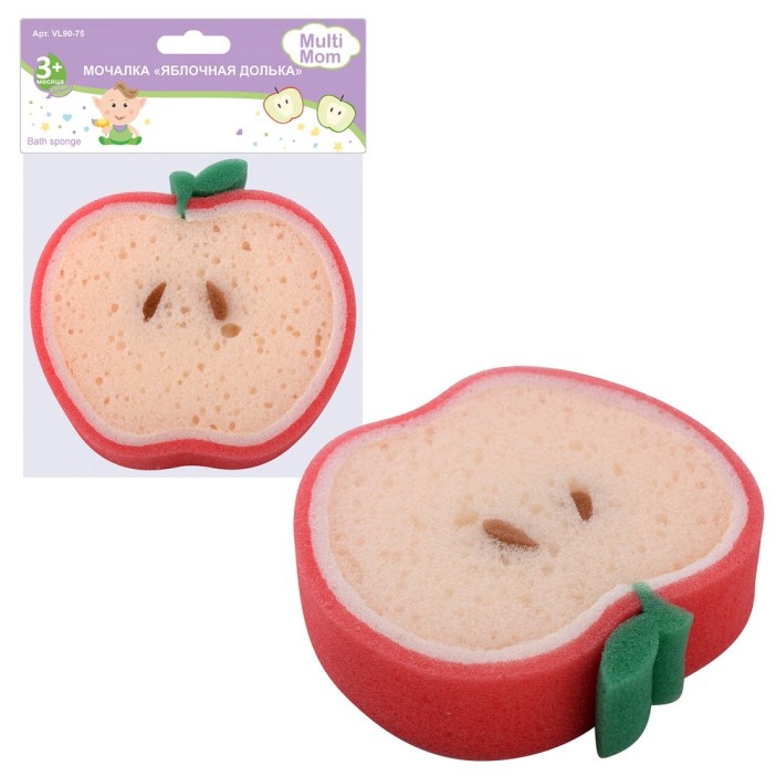 Мочалка &quot;Яблочная долька&quot; (12х11х3 см) 