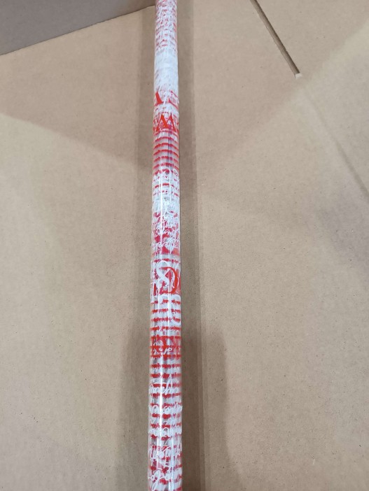 Пленка прозрачная двухцветная с рисунком &quot;Газета&quot; бело-красная, 70см*10ярд 