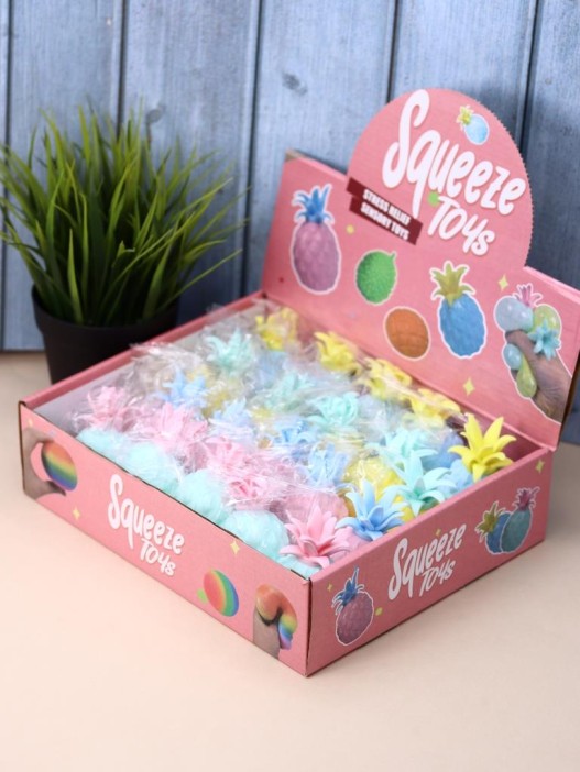 Мялка - антистресс «Pineapple squeeze toy», blue 