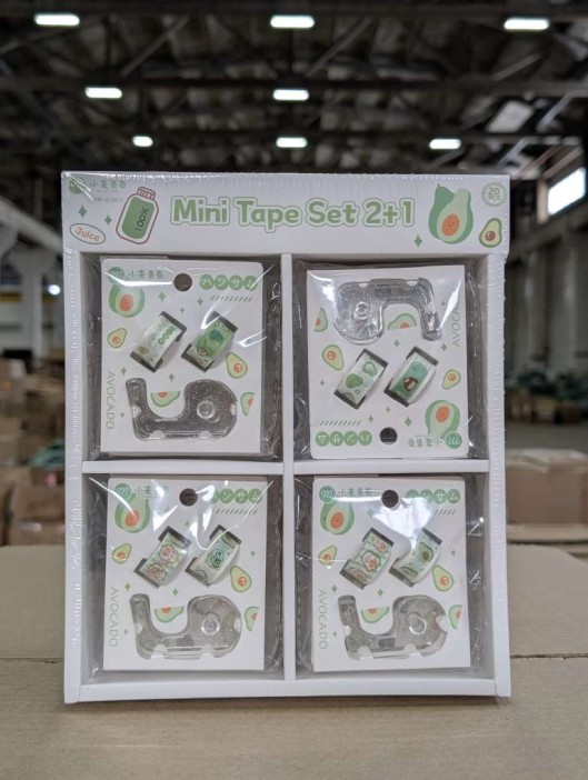 Набор декоративного скотча 2 шт. + диспенсер &quot;Avosmile&quot;, шоу-бокс 20 шт. 