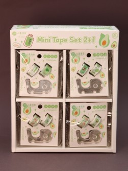 Набор декоративного скотча 2 шт. + диспенсер "Улыбка авокадо", шоу-бокс 20 шт.