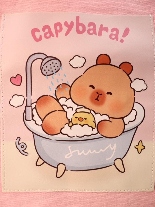 Сумка шоппер &quot;Capybara in the bath&quot;, pink 