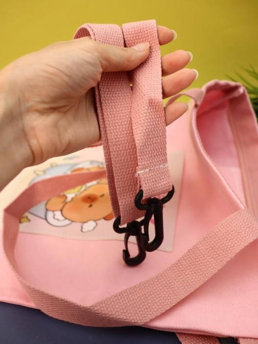 Сумка шоппер &quot;Capybara in the bath&quot;, pink 