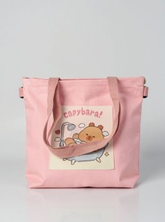 Сумка шоппер "Capybara in the bath", pink
