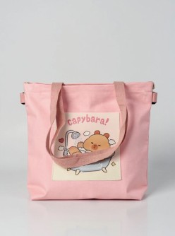Сумка шоппер "Capybara in the bath", pink