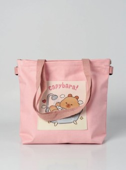Сумка шоппер "Capybara in the bath", pink