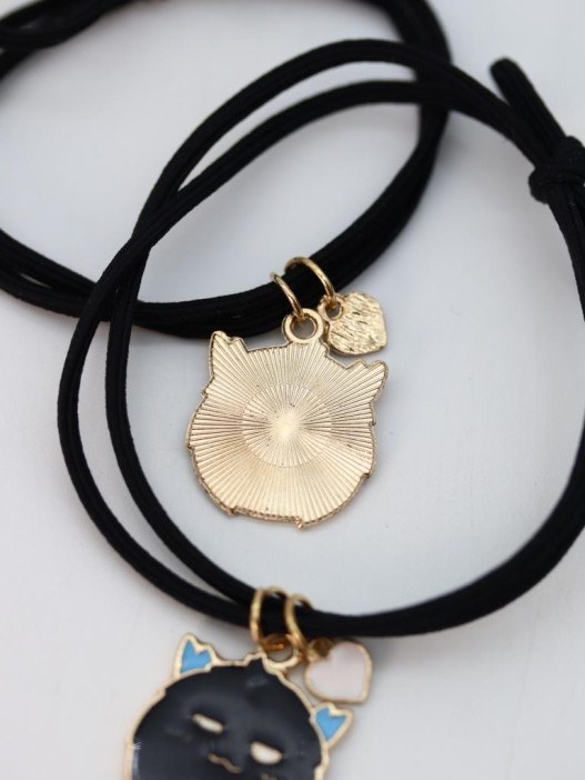 Набор резинок для волос GIRLY 2 шт. &quot;Funny friends, monsters&quot;, black 