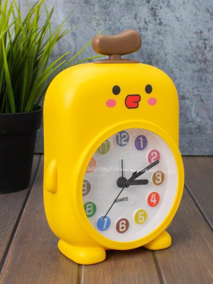 Часы-будильник «Rainbow duck», yellow