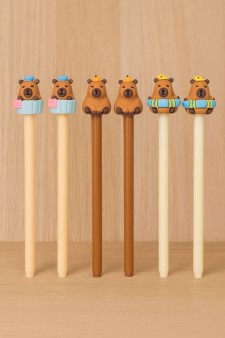 Ручка гелевая "Capybara", mix