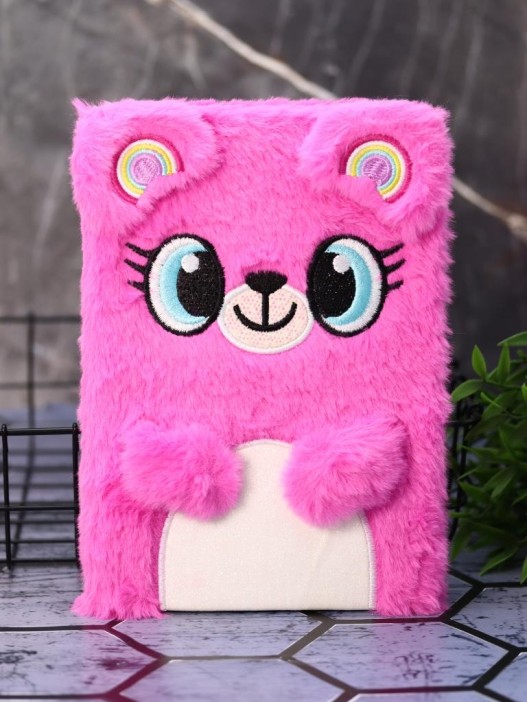 Блокнот плюшевый «Happy mouse», purple (21 х 15 см)
