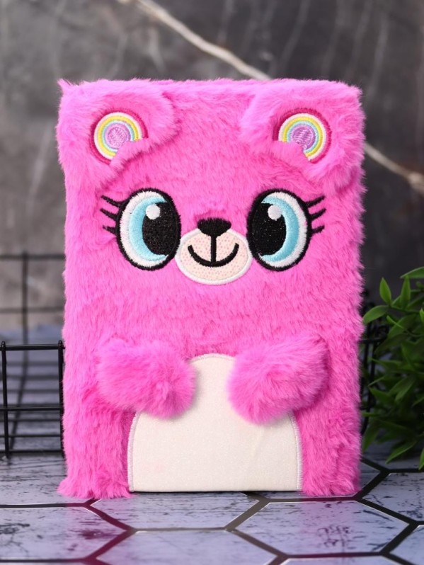 Блокнот плюшевый «Happy mouse», purple (21 х 15 см)