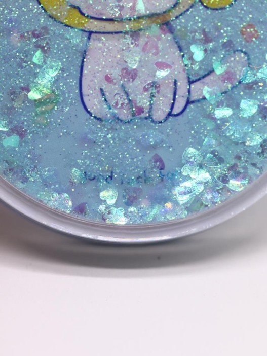 Зеркало шейкер раскладное &quot;Сute kitten&amp;fish&quot;, голубое, 7*7 см 