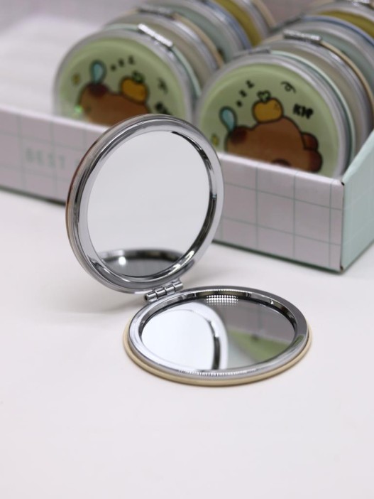 Зеркало шейкер раскладное &quot;Capybara&quot;, жёлтое, 7*7 см 