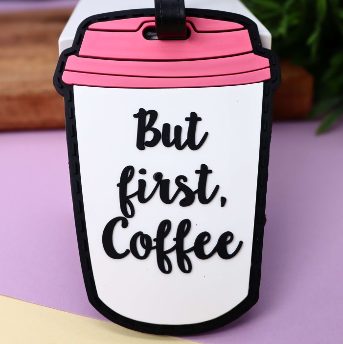 Бирка для багажа &quot;But first coffee&quot; 