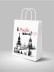 Пакет подарочный iLikeGift "В Москве жить!", белый (24*14*30см)