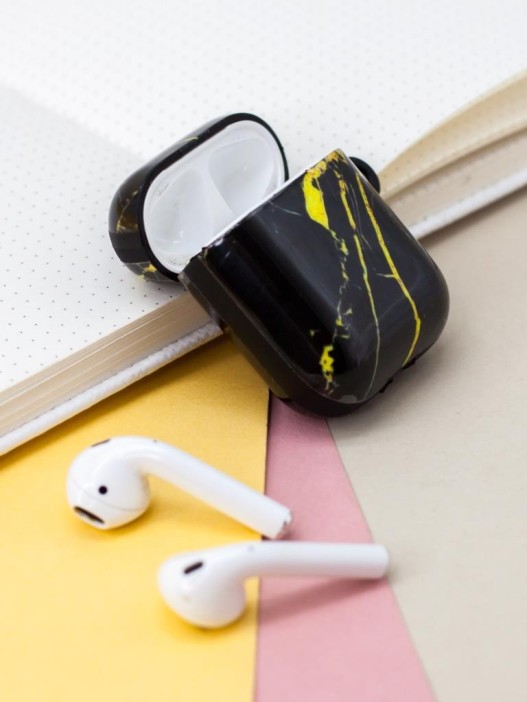 Чехол для Airpods &quot;Marble&quot; black 