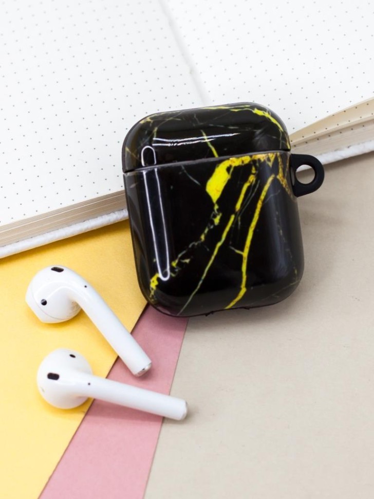 Чехол для Airpods "Marble" black