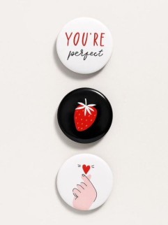 Набор значков 3 шт. iLikeGift &quot;Perfect Strawberry&quot;