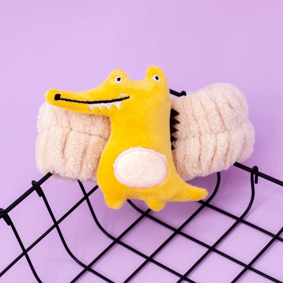 Повязка на голову "Crocodile", white