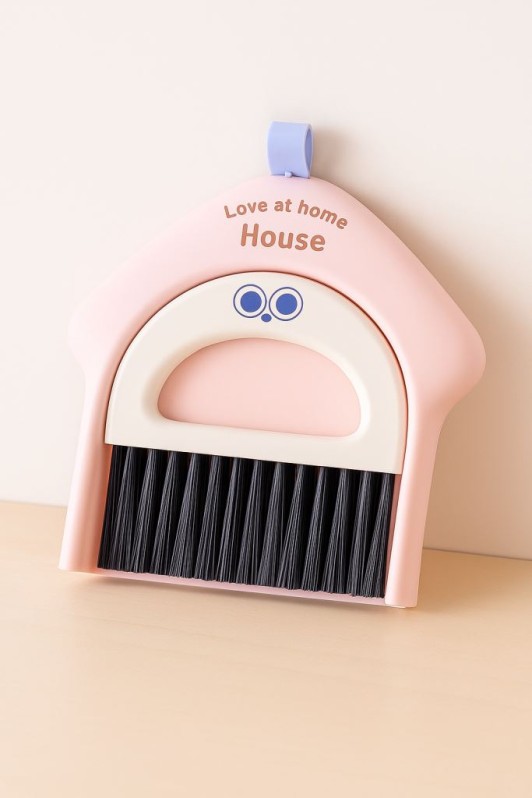 Веник с совком "Love at home", pink 