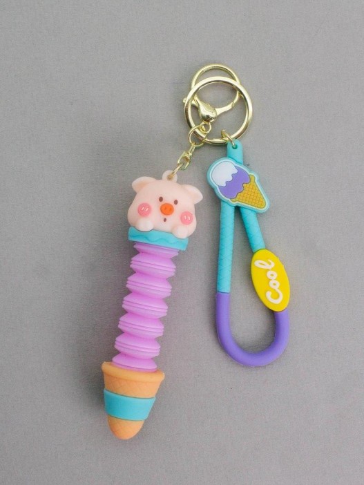 Брелок-антистресс &quot;Long neck pig&quot;, pink (6,5 см) 