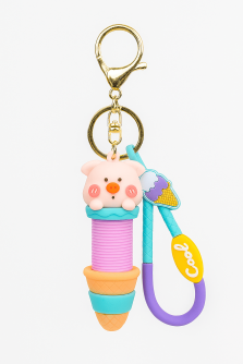 Брелок-антистресс "Long neck pig", pink (6,5 см)