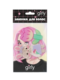 Набор заколок для волос GIRLY 2 шт. "Тюльпаны"