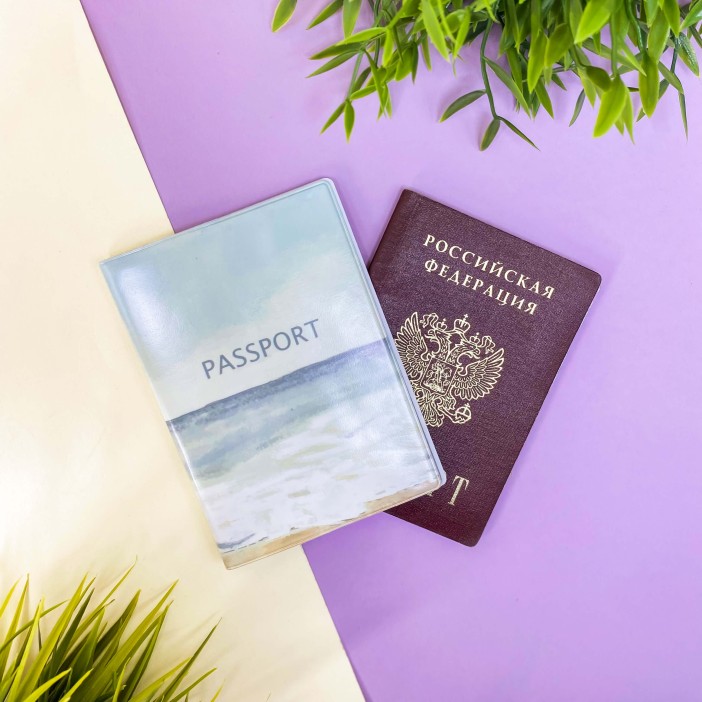 ОБЛОЖКА ДЛЯ ПАСПОРТА &quot;Sea breeze&quot;, плотность 600 мкм 