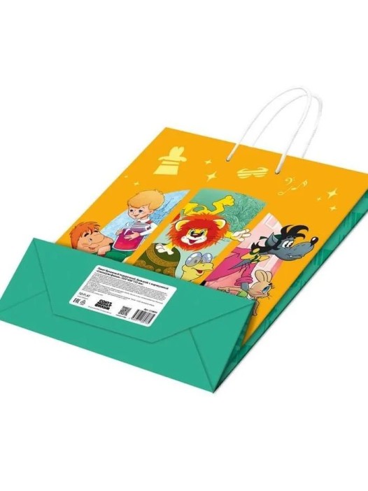 Пакет подарочный Союзмультфильм "Доставка тортиков", 335*406*155 мм 