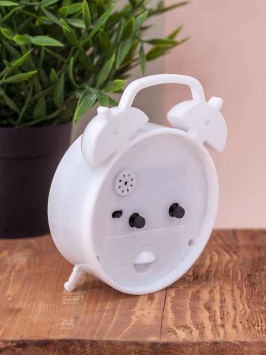 Часы-будильник &quot;Black numbers&quot;, white (13,5х10,5 см) 