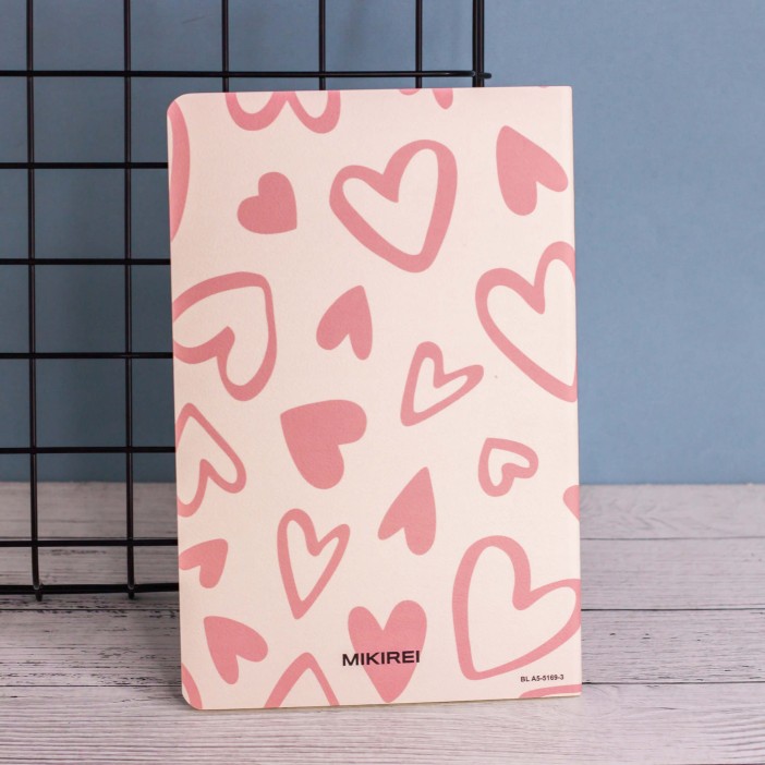 Тетрадь (A5) &quot;Pink hearts chaotic&quot;, (13.5*20.5) 