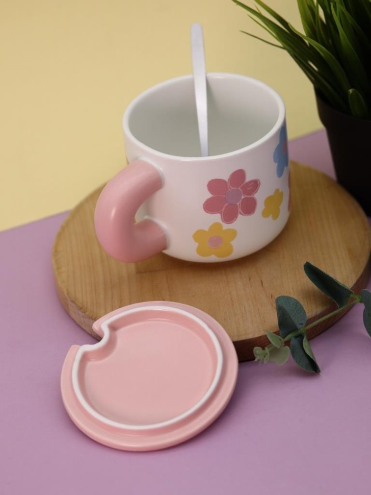 Кружка «Flower power», pink (450 ml)