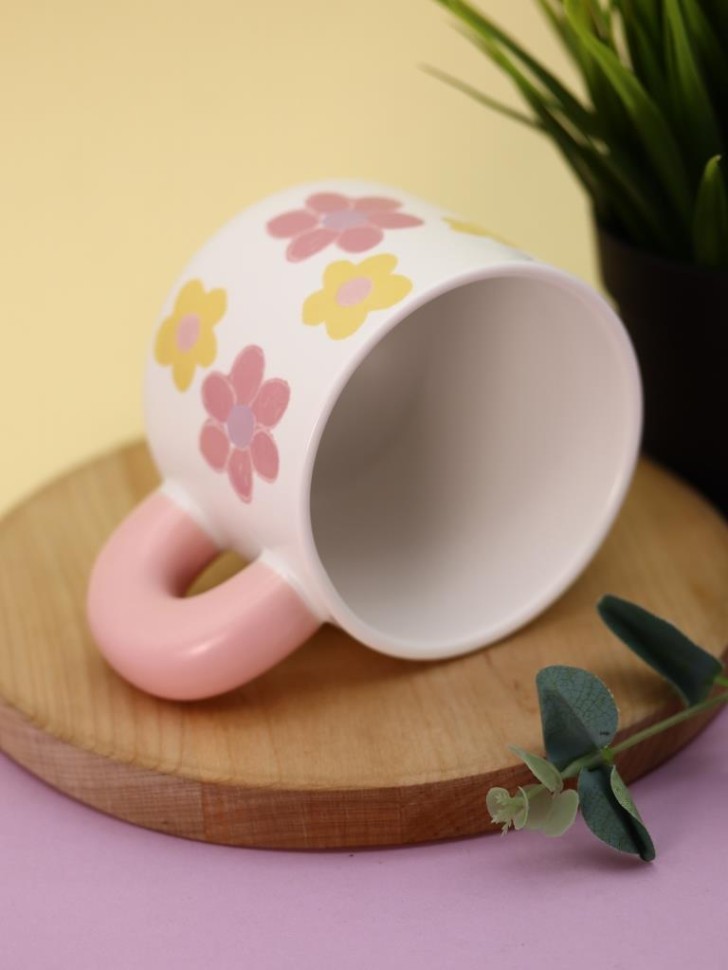 Кружка «Flower power», pink (450 ml)