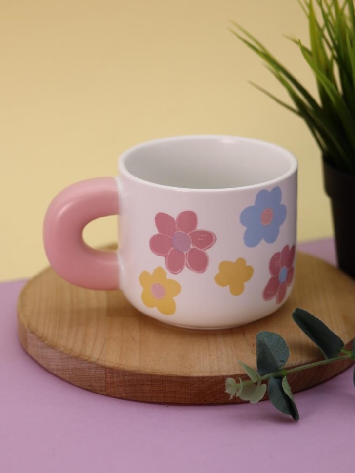 Кружка «Flower power», pink (450 ml)