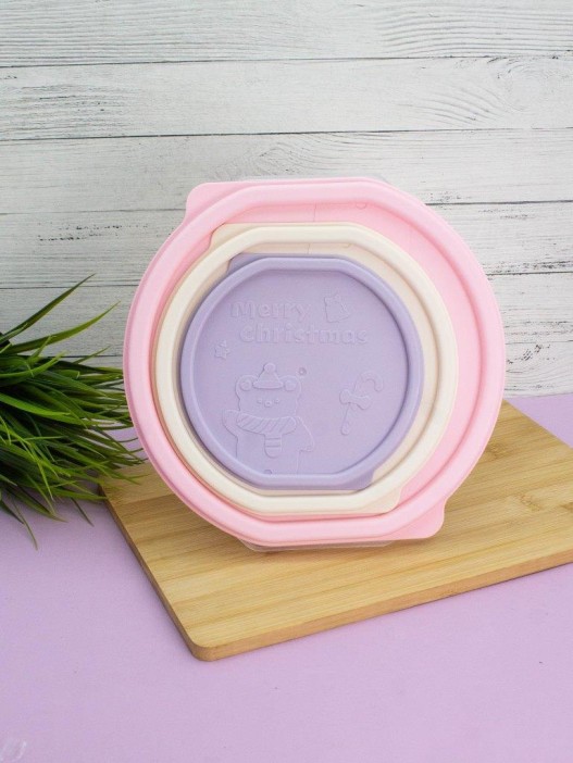 Набор контейнеров 3 шт. «Color life round» (2 л, 1 л, 0.53 л) 