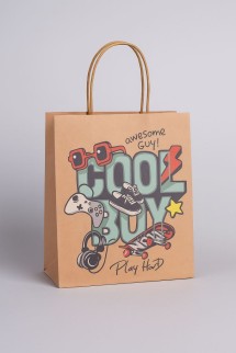 Пакет подарочный крафтовый «CoOol», boy (32*42*11)
