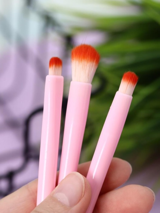 Набор кистей для макияжа + зеркало &quot;Sugar heart&quot;, 4 кисти 