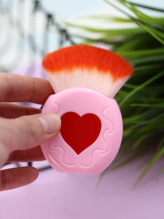 Набор кистей для макияжа + зеркало &quot;Sugar heart&quot;, 4 кисти 